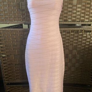 G by Guess Light Pink Textured Midi Dress